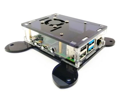 Picture of RPI 4B ARCYLIC CASE WALL MOUNT 122x112x33MM