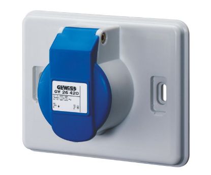 Picture of WALL MOUNT SOCKET OUTLET 2P+E 16A 230V - IP44