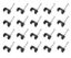 Picture of FLAT NAIL IN SADDLE 8mm BLACK - 100P/BAG