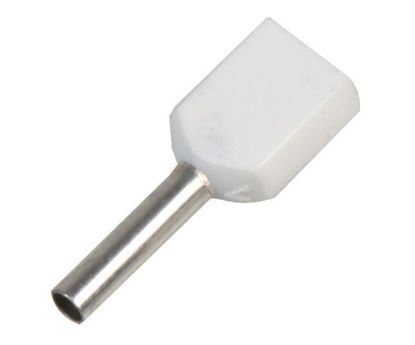 Picture of BOOT LACE FERRULE TWIN ENTRY WHITE 0.5mm