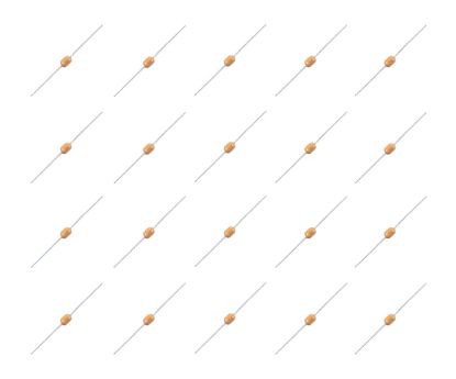 Picture of CERAMIC CAPACITOR AXIAL M/L X7R 10nF 50V - 5K/BOX
