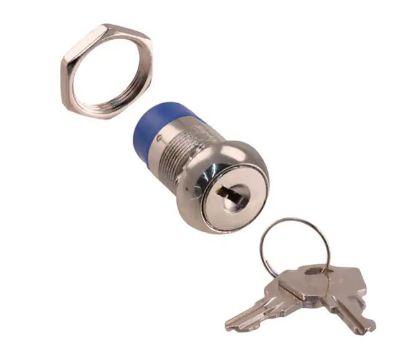 Picture of SWITCH KEYLOCK LARGE SPDT 2POS  4A 28VDC 1KEY PULL NO=A126 3-PIN