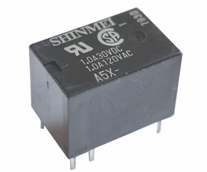 Picture of RELAY SPDT 2A 12VDC RECT 6PCB 15.5x10x11mm