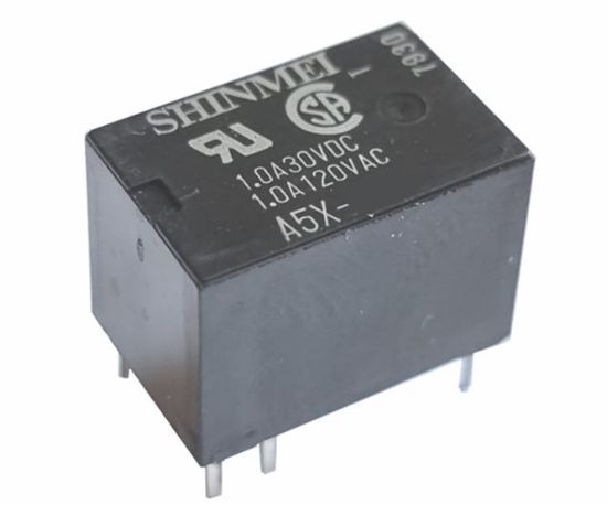 Picture of RELAY SPDT 1A 5VDC RECT 6PCB 15.5x10x11mm