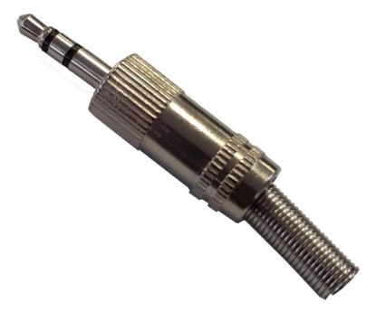Picture of 3.5mm STEREO PLUG METAL WITH COIL SLEEVE