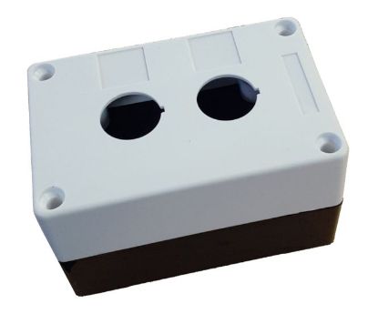 Picture of PUSH BUTTON ENCLOSURE 2 HOLE IP65 WHITE 22mm