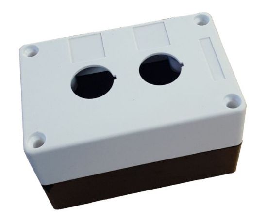 Picture of PUSH BUTTON ENCLOSURE 2 HOLE IP65 WHITE 22mm