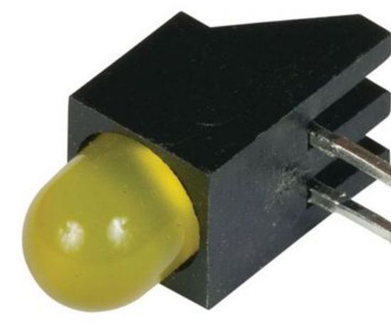 Picture of 5mm LED HOLDER R/A YL LED