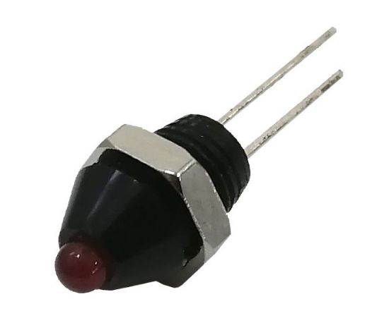 Picture of LED HOLDER 3mm CONVEX PLASTIC W/RD LED