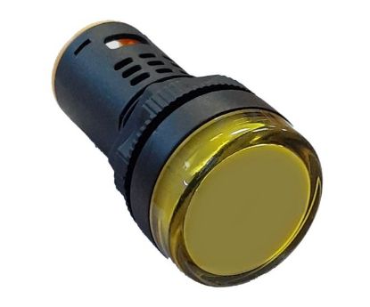 Picture of PILOT LIGHT HIGH YELLOW LED 22MM 12VDC/AC