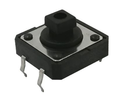 Picture of PCB TACTILE SWITCH DIL 12x12 SQR H=7.0 BLACK