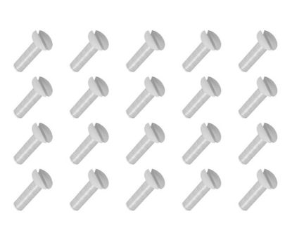 Picture of NYLON SCREW NATURAL SLOTTED COUNTER M3x20mm- 1K/BAG