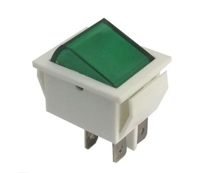 Picture of ROCKER SWITCH DPST ILLUMINATED GR 4P 250V 15A