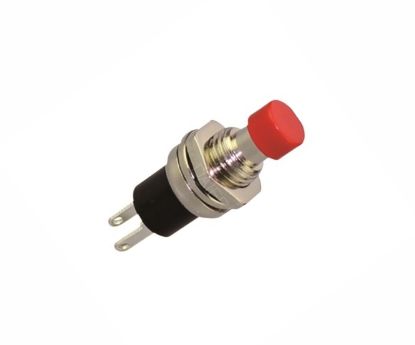 Picture of PUSH BUTTON SWITCH N.O. SPST 1A RED SOLDER M7