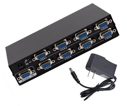 Picture of VGA SPLITTER 8 PORT 250MHz SUPPLUED WITH USA TYPE PSU
