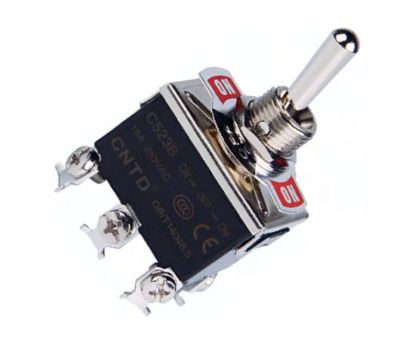 Picture of TOGGLE SWITCH 15A 250VAC DPTT ON-OFF-ON