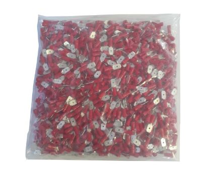 Picture of 6.3mm RED PRE-INSULATED SPADE TERMINAL - 1K/BAG