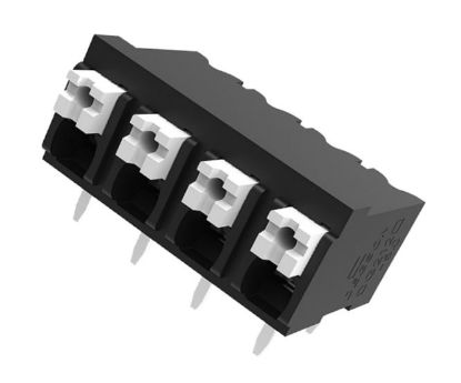 Picture of PCB SPRING TERMINAL BLOCK R/A P=5 4P BLACK