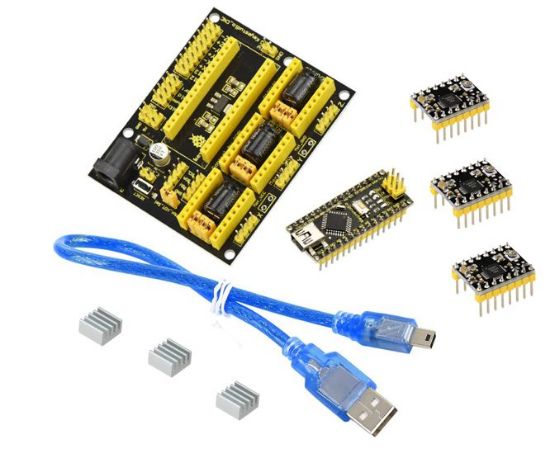 Picture of CNC SHIELD V4.0 + NANO + 3 PIECE A4988 DRIVER