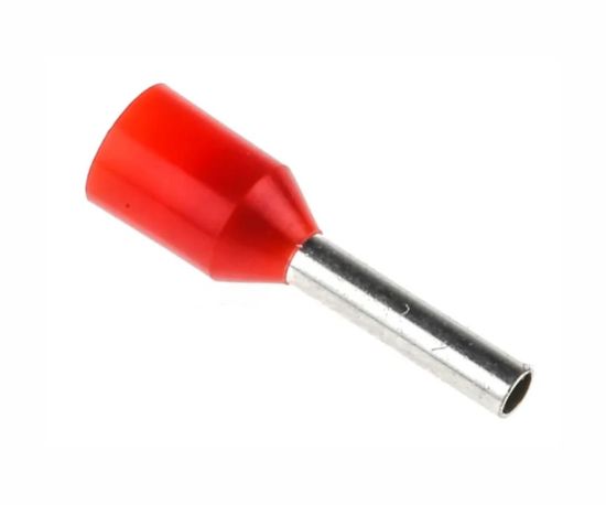 Picture of BOOT LACE TERMINAL RED 1mm2 L=8mm