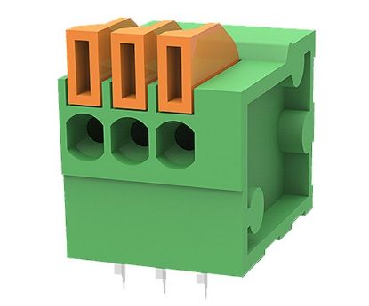Picture of SPRING LOADED TERMINAL BLOCK R/A 3W 2.54 PRESS