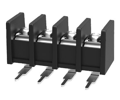 Picture of BARRIER TERMINAL BLOCK R/A 4W P=8.25 BLK PCB
