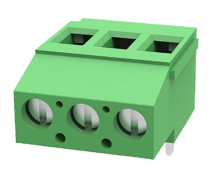 Picture of TERMINAL BLOCK 3W P=5.0 R/A GREEN