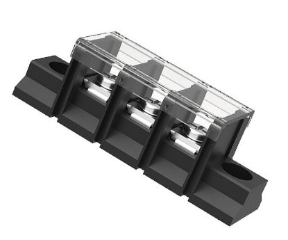 Picture of BARRIER TERMINAL BLOCK 3W P=13 BLK W/COVER