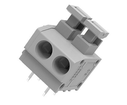 Picture of SPRING LOADED TERMINAL BLOCK 2W P=5.0 GREY