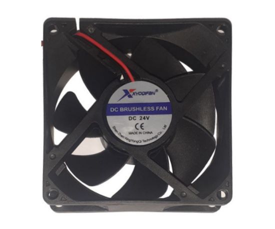 Picture of 24VDC AXIAL FAN 80sqx25mm SLV 41CFM LEAD