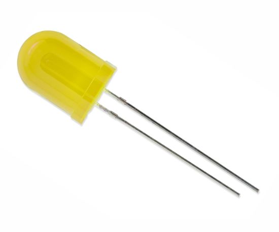 Picture of LED 10MM RND YELLOW-DIF. 90mcd 50-DEG