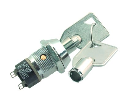 Picture of KEY SWITCH LARGR ROUND KEY 4-TERMINALS