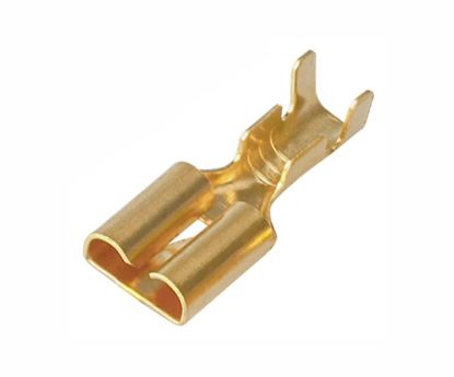 Picture of TERMINAL UN-INS BRASS 6.35mmx0.8 FEM