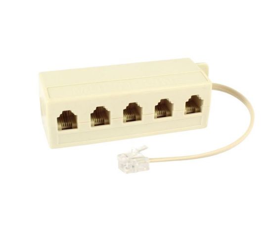 Picture of ADAPTOR RJ11-PLUG TO 5xRJ11 SOCKETS 6P4C 1.5M