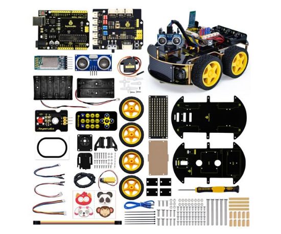 Picture of 4WD ROBOT CAR KIT FOR ARDUINO IDE WITH UN0 BOARD