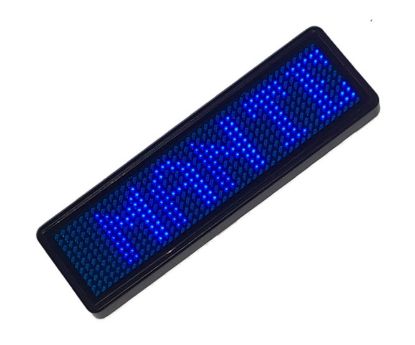 Picture of DIGITAL LED  NAME TAG / BADGE BLUE 93x30X6mm