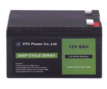 Picture of LiFePO4 BATTERY 12V 6Ah 151x65x94mm 6mm