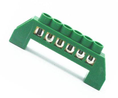 Picture of EARTH BAR TERMINAL 63A 6-POLE GREEN P/MOUNT