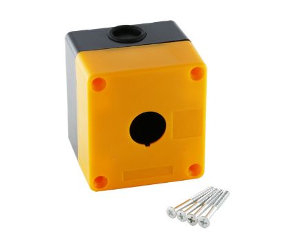 Picture of PUSH BUTTON ENCLOSURE 1HOLE IP65 PLASTIC YELLOW 22mm