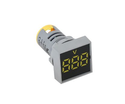 Picture of VOLTMETER INDICATOR SQU 500VAC 22mm YELLOW