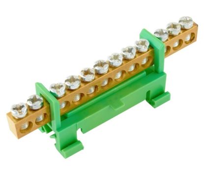 Picture of 12W DIN CLIP ON EARTH BAR GREEN