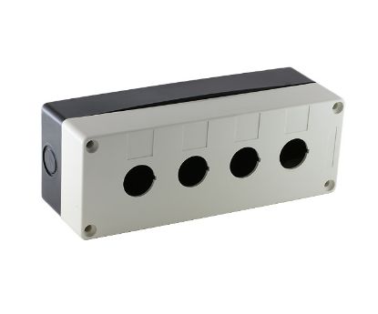 Picture of PUSH BUTTON ENCLOSURE 4 HOLE IP65 WHITE 22mm