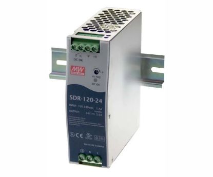 Picture of POWER SUPPLY D/R I=220 O=24V   5A   120W