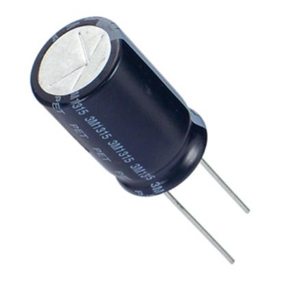Picture of ELECTROLYTIC CAPACITOR RADIAL 470uF 100V HT 16x25 P=7.5