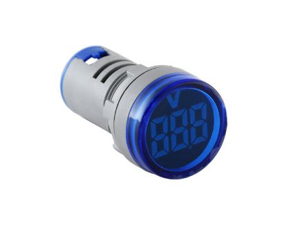 Picture of VOLTMETER INDICATOR 500VAC 3-DIG BLUE 22mm P/M