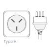 Picture of POWER LEAD R/A 10A 3P ISRAEL FLAT - IEC SOCKET 1M