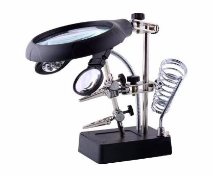 Picture of MAGNIFIER + LED + IRON STAND + HELPING HANDS USB