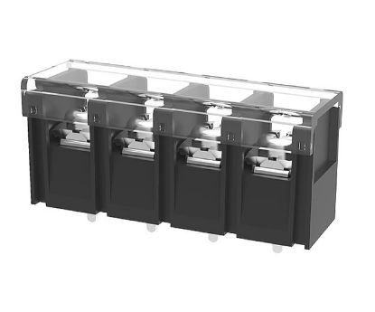 Picture of BARRIER TERMINAL BLOCK 4W P=10 PCB SCR W/COVER