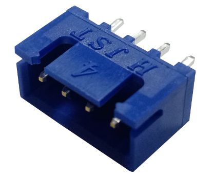 Picture of HEADER PCB SHROUDED 4W 2.5mm BLUE