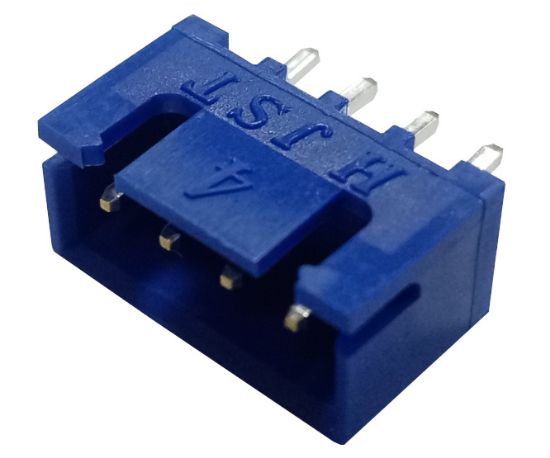 Picture of HEADER PCB SHROUDED 4W 2.5mm BLUE